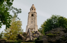 Tower Háj near city Aš